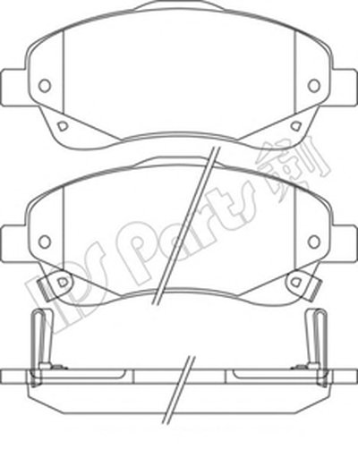 Комплект тормозных колодок, дисковый тормоз IPS Parts IPS Parts купить