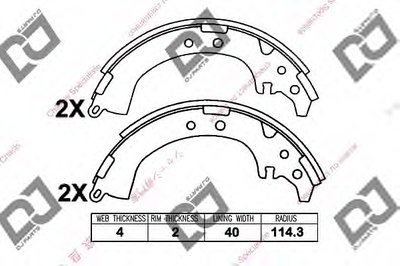 Комплект тормозных колодок DJ PARTS купить