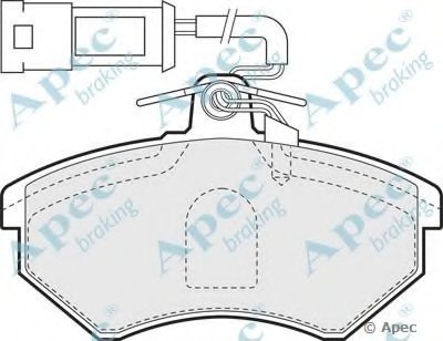 Комплект тормозных колодок, дисковый тормоз APEC braking купить