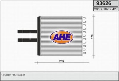 Теплообменник, отопление салона AHE купить