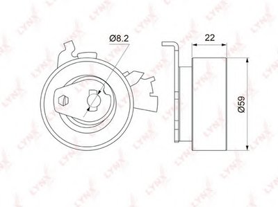 Натяжной ролик, ремень ГРМ LYNXauto купить