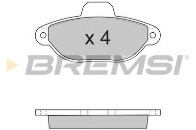 Комплект тормозных колодок, дисковый тормоз BREMSI купить