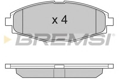 Тормозные колодки передние (16.8mm) Opel Corsa N4000001->; Astra1,4-1,8/1,7D 91-