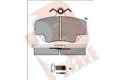 Комплект тормозных колодок, дисковый тормоз R BRAKE купить