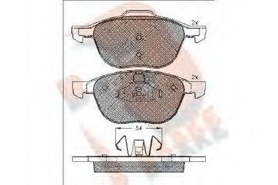 Комплект тормозных колодок, дисковый тормоз R BRAKE купить