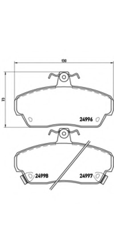 Комплект тормозных колодок, дисковый тормоз BREMBO купить