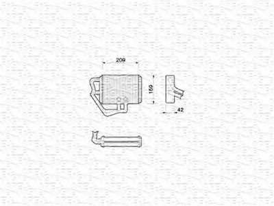 Теплообменник, отопление салона MAGNETI MARELLI купить
