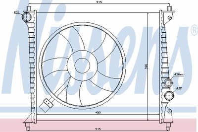 Радиатор, охлаждение двигателя NISSENS купить