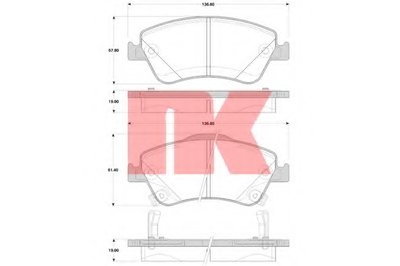 Тормозные колодки передние Toyota Auris 1,4 D-4D 07-