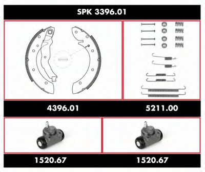 Комплект тормозов, барабанный тормозной механизм Super Precision Kit REMSA купить