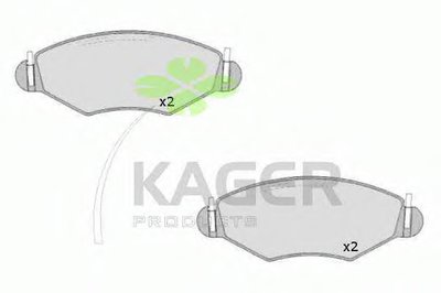 Комплект тормозных колодок, дисковый тормоз KAGER купить