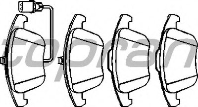 Комплект тормозных колодок, дисковый тормоз TOPRAN купить