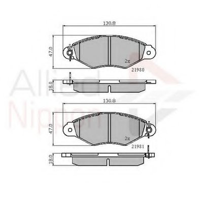 Комплект тормозных колодок, дисковый тормоз ANL Braking COMLINE купить