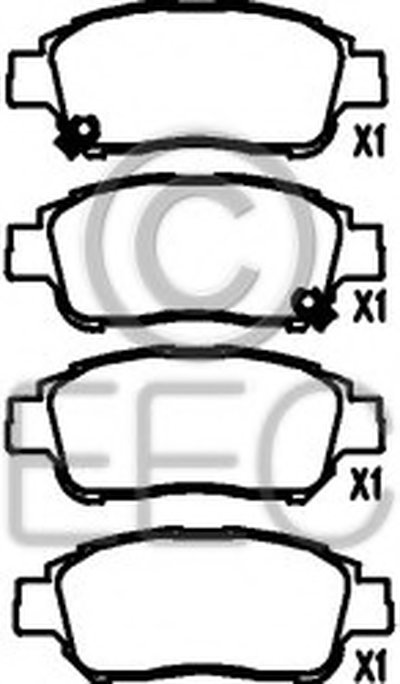 Комплект тормозных колодок, дисковый тормоз EEC купить