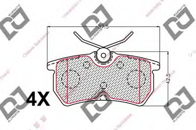 Комплект тормозных колодок, дисковый тормоз DJ PARTS купить