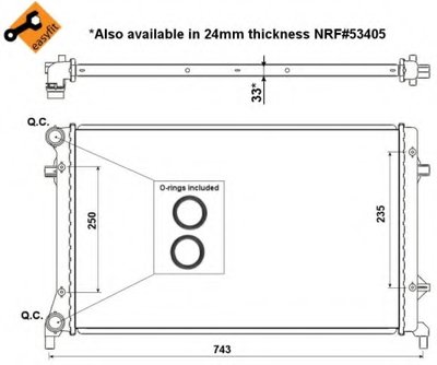 Радиатор, охлаждение двигателя EASY FIT NRF купить