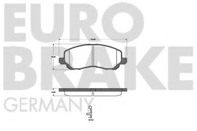 Комплект тормозных колодок, дисковый тормоз EUROBRAKE купить