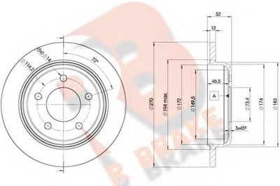 Тормозной диск R BRAKE купить