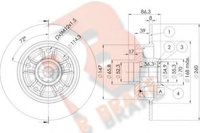 Тормозной диск R BRAKE купить