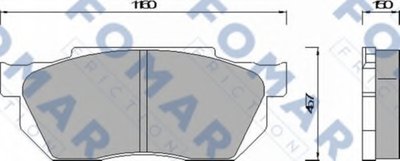 Комплект тормозных колодок, дисковый тормоз FOMAR Friction купить