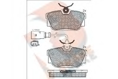 Комплект тормозных колодок, дисковый тормоз R BRAKE купить