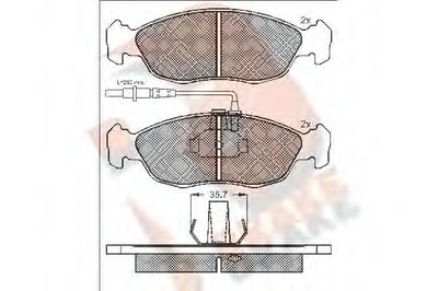 Комплект тормозных колодок, дисковый тормоз R BRAKE купить