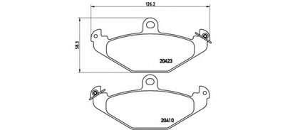 Комплект тормозных колодок, дисковый тормоз BREMBO купить