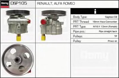 Гидравлический насос, рулевое управление Remanufactured REMY (Multiline) DELCO REMY купить