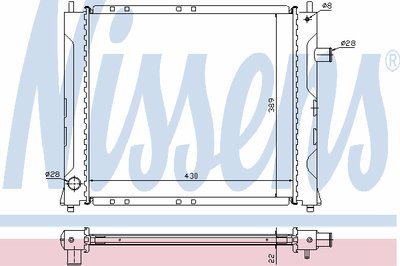 Радиатор, охлаждение двигателя NISSENS купить