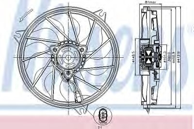 Вентилятор, охлаждение двигателя NISSENS купить