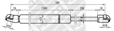 Газовая пружина, крышка багажник MAPCO купить