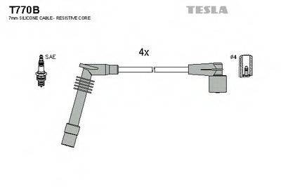 Комплект проводов зажигания TESLA купить