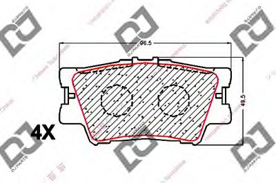 Комплект тормозных колодок, дисковый тормоз DJ PARTS купить