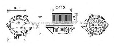 Электродвигатель, вентиляция салона AVA QUALITY COOLING купить