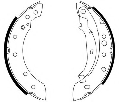 Комплект тормозных колодок; Комплект тормозных колодок, стояночная тормозная система E.T.F. купить