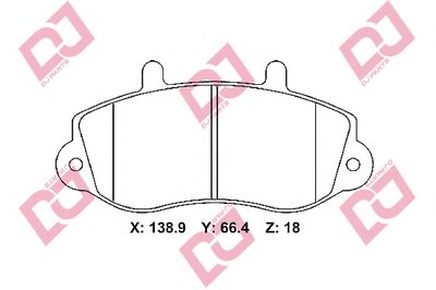 Комплект тормозных колодок, дисковый тормоз DJ PARTS купить