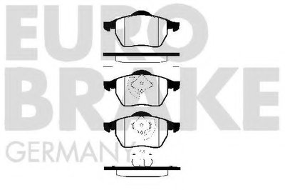 Комплект тормозных колодок, дисковый тормоз EUROBRAKE купить