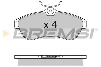 Колодки тормозные передние Citroen C2/C3 02- (TRW) (128,7x56