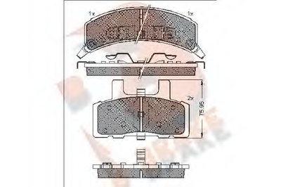 Комплект тормозных колодок, дисковый тормоз R BRAKE купить