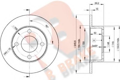 Тормозной диск R BRAKE купить