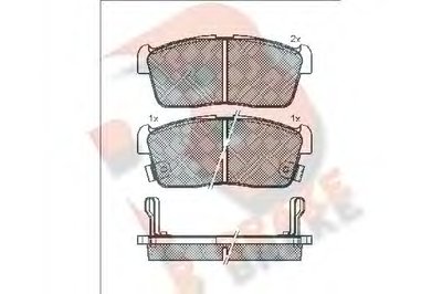 Комплект тормозных колодок, дисковый тормоз R BRAKE купить