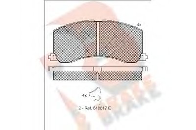 Комплект тормозных колодок, дисковый тормоз R BRAKE купить