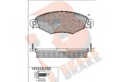 Комплект тормозных колодок, дисковый тормоз R BRAKE купить