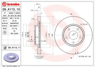 Тормозной диск Tarcza hamulcowa przуd L/P NISSAN ALTIMA, MAXIMA / MAXIMA QX V 2.0-3.5 03.00-09.06