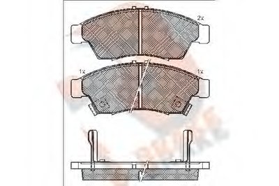 Комплект тормозных колодок, дисковый тормоз R BRAKE купить