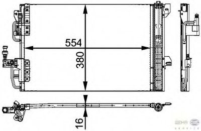 Конденсатор, кондиционер BEHR HELLA SERVICE HELLA купить