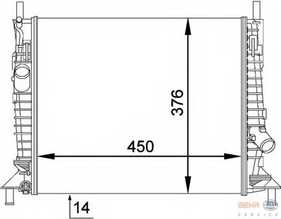Радиатор, охлаждение двигателя BEHR HELLA SERVICE HELLA купить