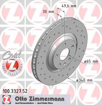 Тормозной диск SPORT BRAKE DISC COAT Z ZIMMERMANN купить