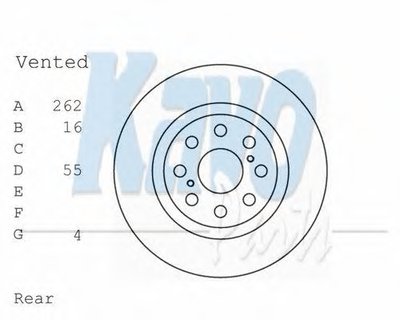 Тормозной диск KAVO PARTS купить