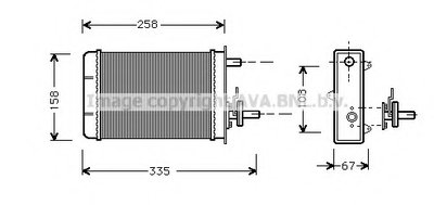 Теплообменник, отопление салона AVA QUALITY COOLING купить